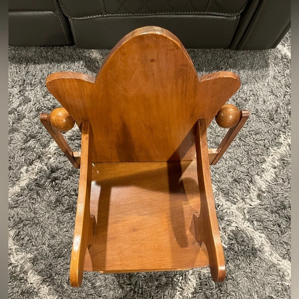 Antique Handmade Doll High Chair One Of A Kind Real Solid Wood